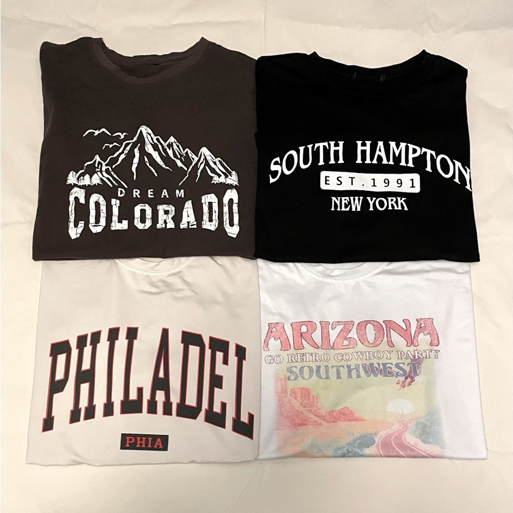 Oversized Graphic T-Shirt Bundle (4 Shirts)